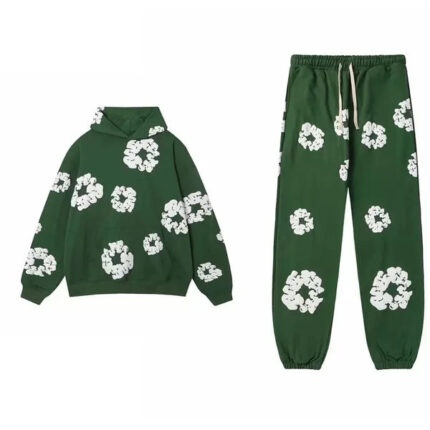 Denim Tears Merch Cotton Wreath Green Tracksuit