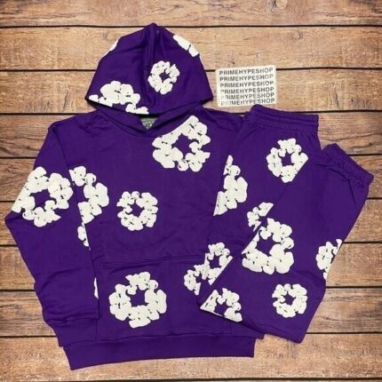 Denim Tears Merch Cotton Wreath Purple Tracksuit